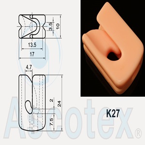 Móc Sứ Ceramic dẫn hướng trung tâm Ascotex Ceramic Centre Hook Guide K27
